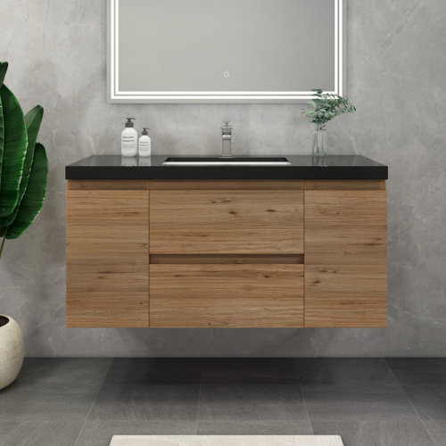 Ivy Bronx Castin 48" WallMounted Single Bathroom Vanity Set & Reviews Wayfair